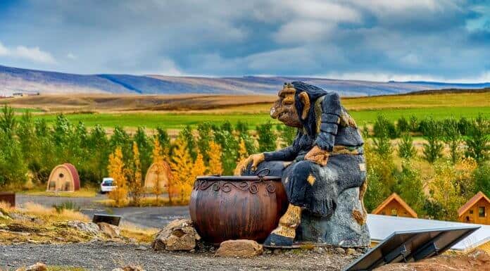 Iceland trolls statue